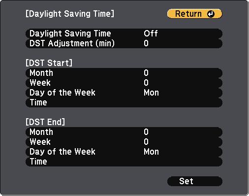 Select the Opertion setting nd press [Enter]. Select the Dte & Time setting nd press [Enter].