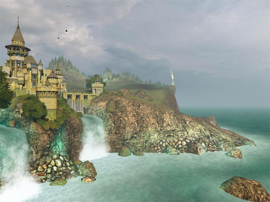 Which description is better? The Castle was beside the water. OR The waves crashed loudly against the shoreline.