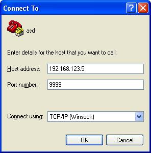 Figure 2.8: Telnet Settings in Hyper Terminal Once the Telnet connection is established you will be prompted to Press Enter for Setup Mode.