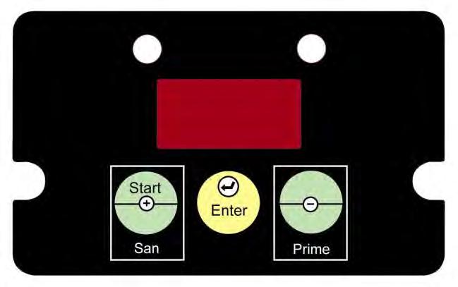 Sanitizing Instructions Section 3 Service Level Programming Functions: Press the + switch to enter sanitize mode. SAN will appear in the display. (As shown in figure 14) SAn Fig.