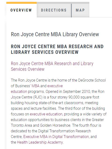 RJC Library Services & Resources https://rjc.degroote.