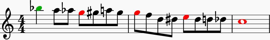 the prior sentence can be evidently played considering an Fmaj7 chord on the last bar.