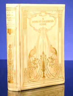 Original vellum over boards, front cover lettered and pictorially stamped in gilt, spine lettered in gilt. Original yellow sik ties. Top edge gilt, others uncut.