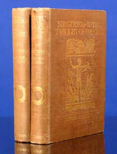 Two quarto volumes. Together sixty-four color plates. Original light brown buckram with front covers pictorially gilt.