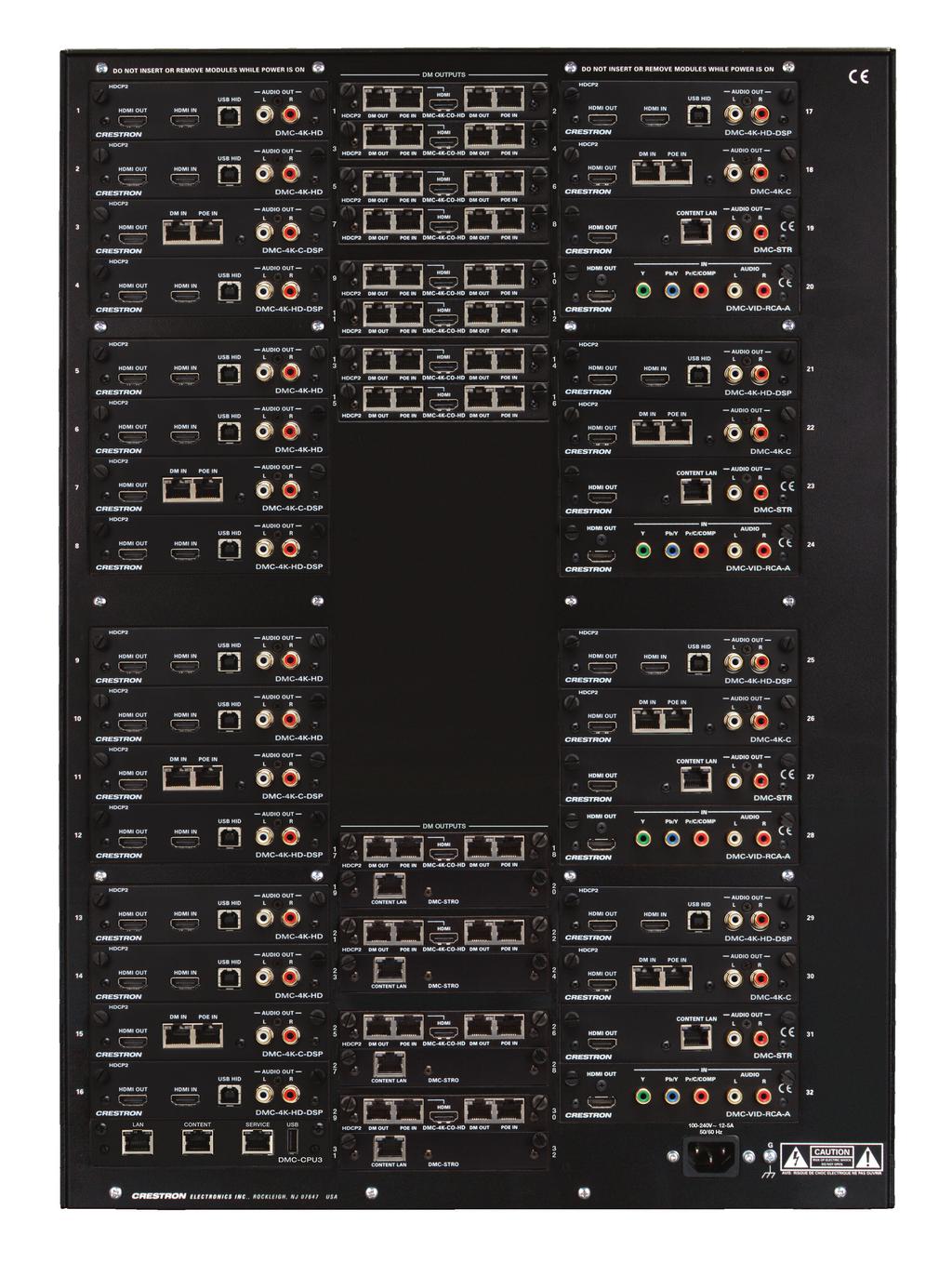 DM-MD32X32-CPU3-RPS 32x32 DigitalMedia Switcher with Redundant Power Supplies