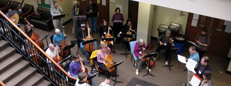 Clayton State University again opened its beautiful Music Education Building to 82 students and nine music Faculty. They had gathered for a day and a half of music making on their Early instruments.