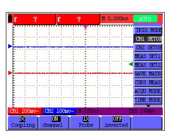 OWON Handheld DSO & DMM 7-Advanced Function of Oscilloscope 7. Advanced Function of Oscilloscope 7.1 About this Chapter This chapter will detail the oscilloscope function of the test tool. 7.2 Setting the Vertical CH1 and CH2 Each channel has its own independent vertical menu and each item can be set respectively based on the specific channel.