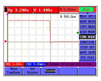 OWON Handheld DSO & DMM 7-Advanced Function of Oscilloscope figure 49: Window Extension 7.14 Data Transmission For the operation of data transmission, please execute the following steps: 1.