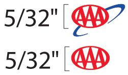 In some cases, space limitations will dictate that the logo be reproduced in sizes smaller than the minimum 5/32.