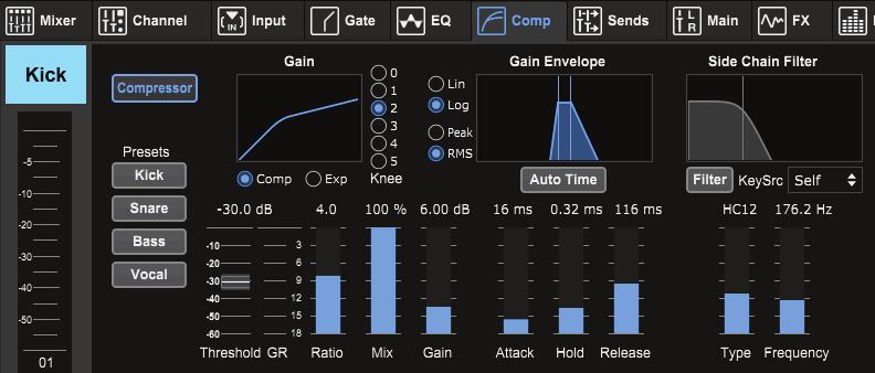 5 EQ Tab (1) () (3) (5)(6) (4) (10) (11) (1) (7) (8) (9) 1. Engage the Low Cut and adjust the specific frequency to remove unwanted lows.. Turn the equalizer on and off with the EQ button.