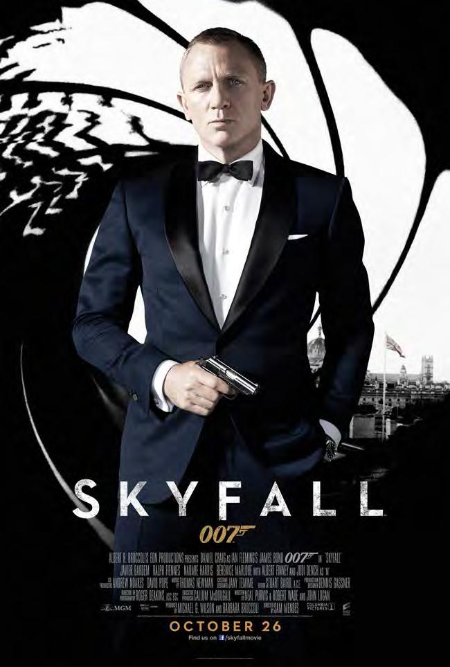 Skyfall as a rich text Contemporary film production, distribution and exhibition The problems of defining a British film Star study Daniel Craig, Judi Dench, Javier Bardem Audience