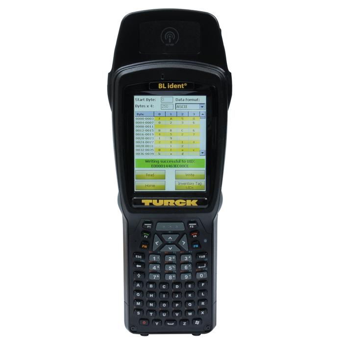 Compatible handhelds PD-IDENT-HF-RWBTA (7001) Handheld for mobile reading and writing to data carriers. Equipped with WLAN 802.