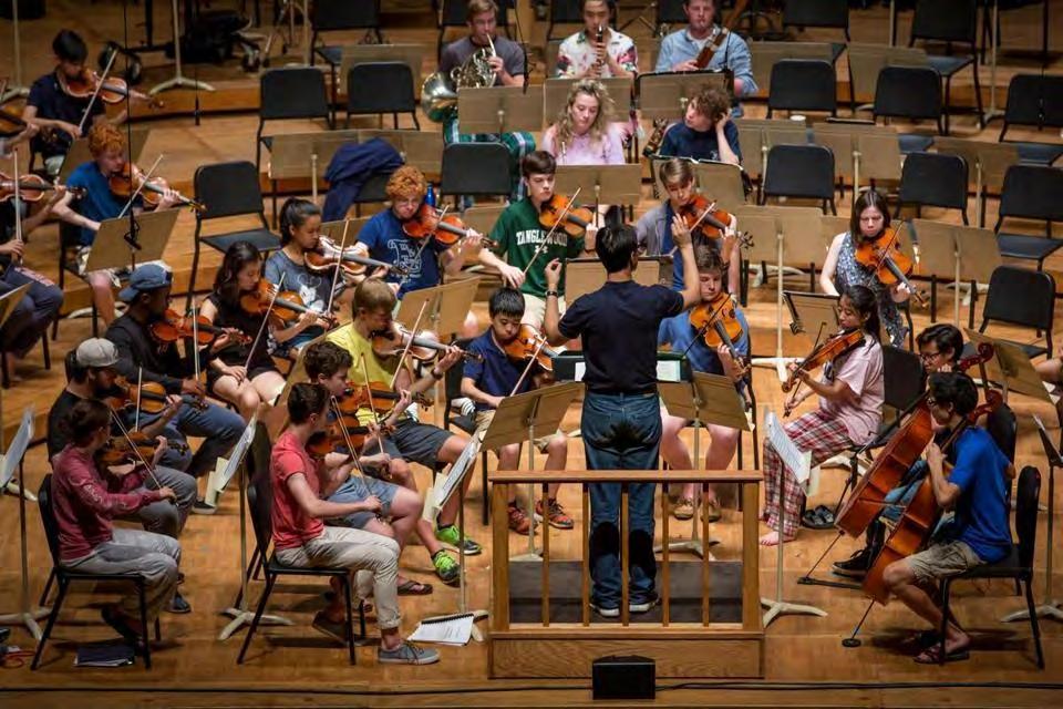 At Tanglewood, music students learn about wellness, too 0 The Boston University Tanglewood Institute orchestra rehearses in Lenox.