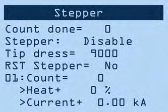 5.2.3 Setup Menu Screens Stepper