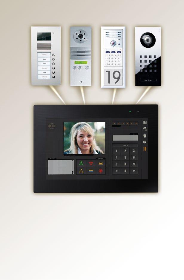 contatto 2 in 1 Control and door communication via IP In the middle of the action: Use your tci touch panels for the (door) communication, audio and video.