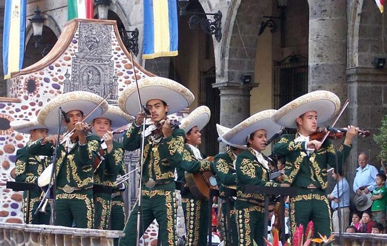 Music of Mexico: Mariachi Ensemble that consists of guitar, Vihuela, and trumpets It originated in the southern part of the state of Jalisco during the 19th century This style of music is