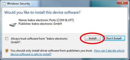 Picture 20: Install driver next Another window opens and asks for conformation of device software. Press button Install. ST.02.18 overall - install driver_v1.00.