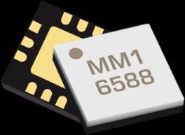 The MM132HSM is available in a 3x3 mm QFN package. Evaluation boards are available. 3 x 3 mm QFN 1.