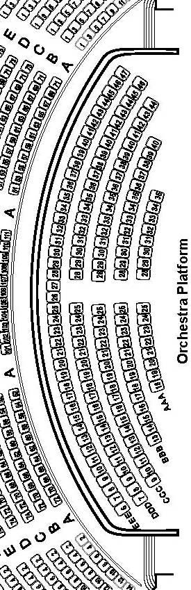OPTIONAL ORCHESTRA PIT SEATING CHART PAGE 81 OF 89 TOTAL NUMBER OF CHAIRS IN THIS