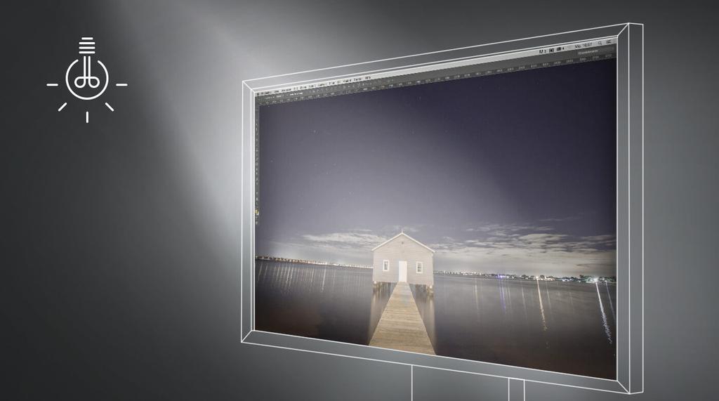 This is implemented using the hybrid technology developed by EIZO to control the backlight.