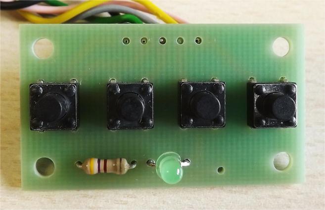 Note that this board incorporates a Led and 470 ohms resistor (yellow-violet-brown), which can be used as an "ON" LED