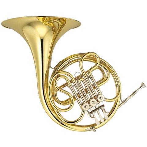 French Horn The French Horn is a member of the brass family. The sound of the French Horn is produced by buzzing into a small mouthpiece similar to a trumpet.