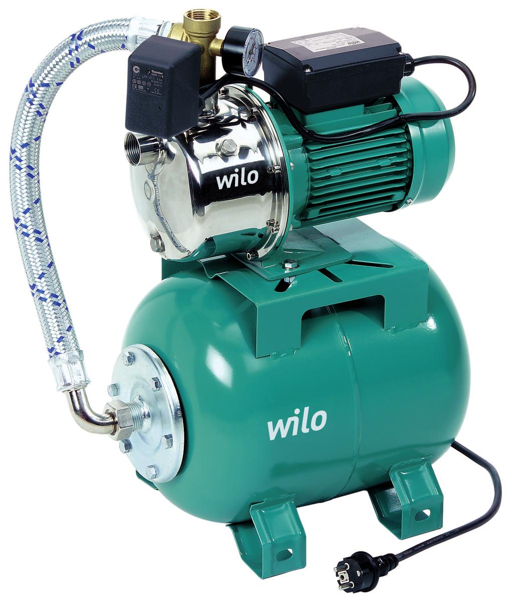 Series description: HWJ 2 Design Self-priming water-supply unit Application Water supply Sprinkling Irrigation and spraying Pumping water from wells and out of low-lying tanks Type key Example: H WJ