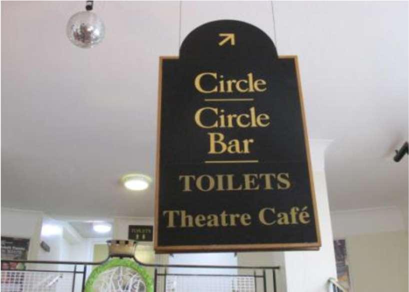 If you want to eat something in the Café there are signs directing you to the top floor, and you can use the stairs or