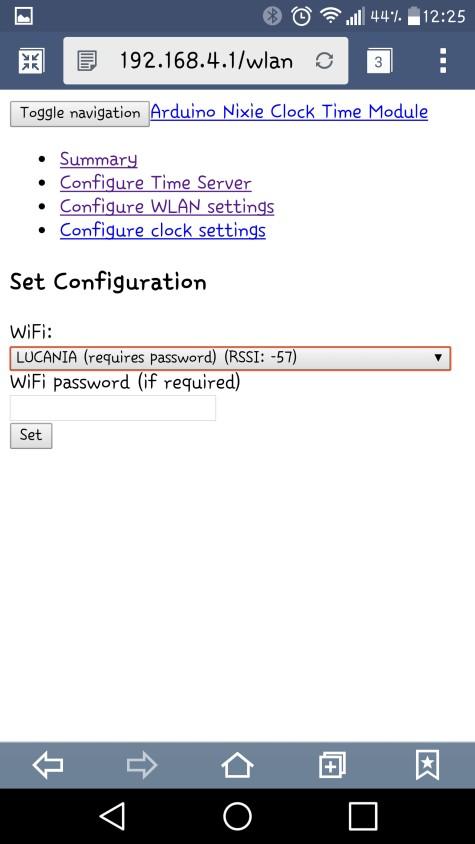 Step 3: Configure the WLAN Now you can log into the Module with a browser and configure it. Open a browser and enter the the URL http://192.168.4.