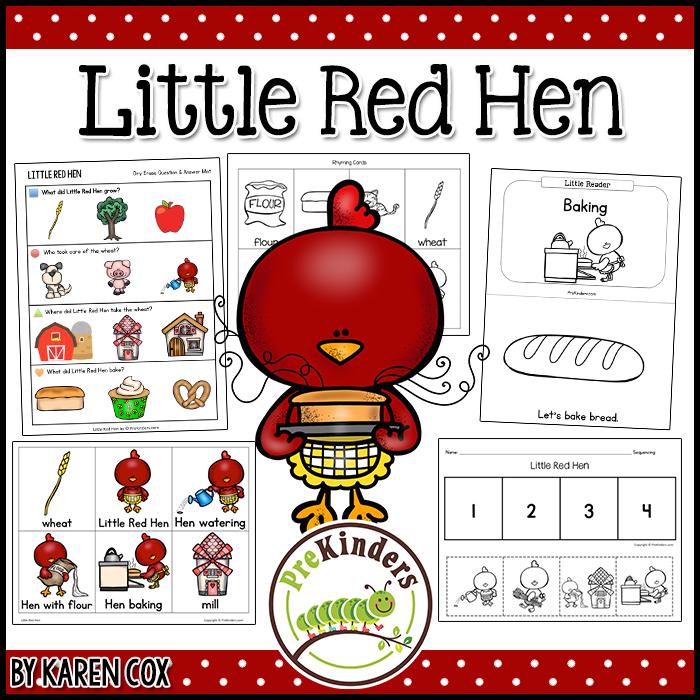 This Rhyming Game comes from the Little Red Hen unit. The unit has 70 pages of activities.