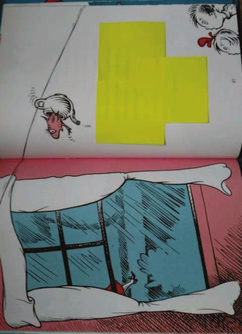 When reading a book with your child, cover up the words on a few pages with post it notes. Have your child explain what they see in the pictures before you read the page. (See example below.