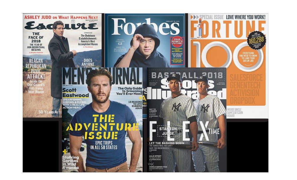 Featured Network Issues: Sports Illustrated Swimsuit Issue Men s Journal Ultimate Grilling Guide for Adventurous Men Esquire Rewrite the Rules BUSINESSES, FINANCES & REAL ESTATE 25% of editorial is