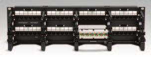 Its unique modularity and patch cord management system continue to provide unmatched flexibility to MIS managers with the ability to mix and match copper and fiber media in the same panel.