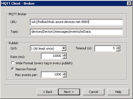 Name is user configurable. 2. The MQTT Broker setting should be set:. URL: ssl://<hostname>:8883 2.