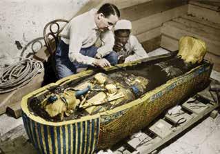 20 Incredibly, they found King Tut s mummy! The mummy had been inside the tomb for thousands of years. On the mummy, there was a golden mask of King Tut s face.