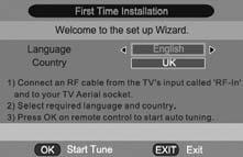 6) After tuning the following screen will appear. If you are missing channels, the reason for this is likely to be signal strength, you should consider connecting signal booster and re-tuning the TV.