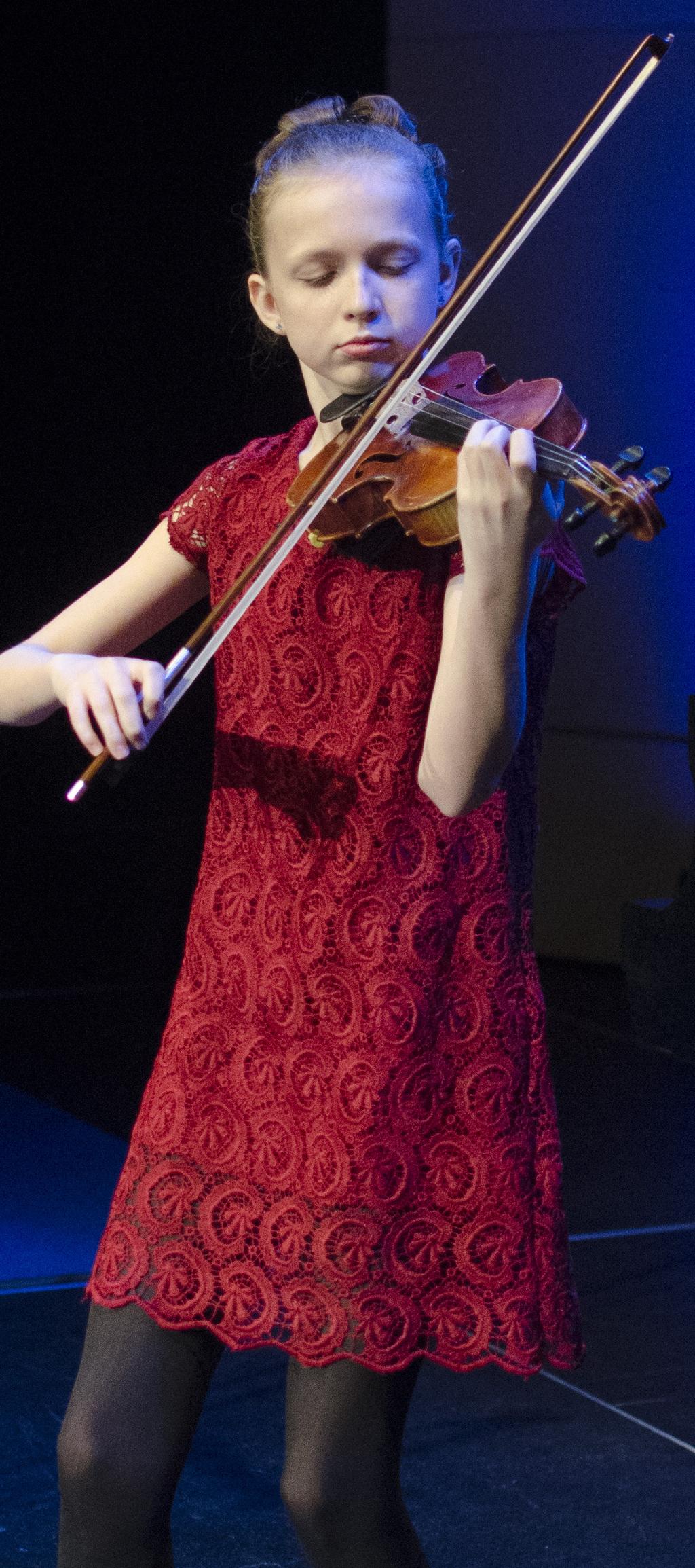 CHARLOTTE MARCKX, 12-YEAR-OLD VIOLINIST Above: Charlotte performs at From the Top s YouTube video shoot. At right: Charlotte performs the first movement, Moderato, from the Violin Sonata No.