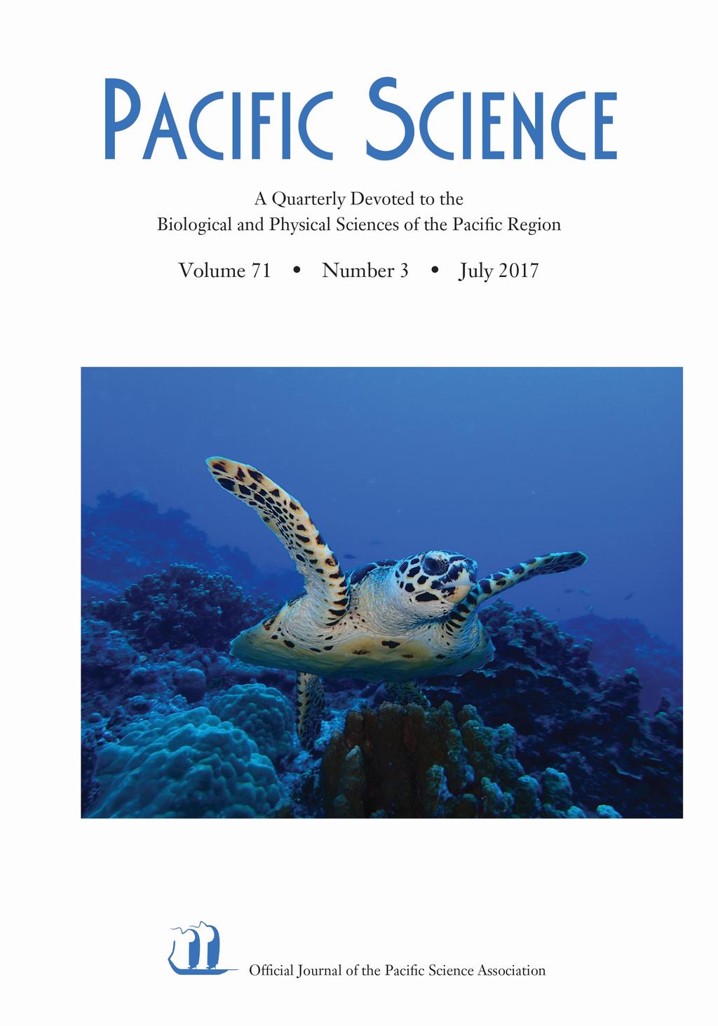 Appearing quarterly since 1947, Pacific Science is an international, multidisciplinary journal reporting research on the biological and physical sciences of the Pacific basin.