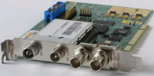 The device communicates with the PC via the PCI interface device.