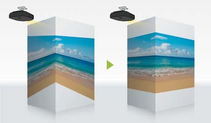 Create stunning projection images on wide curved surfaces