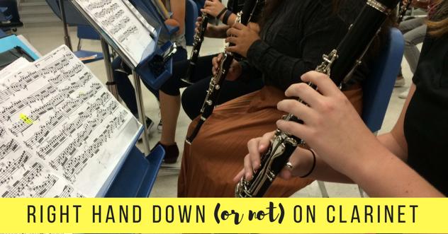 Right Hand Down (or not) on Clarinet Clarinet teaching has a number of controversial subjects and this is one of them.
