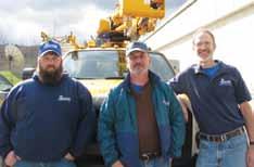 Pictured from left to right are Keegan Carter, Cable Service Technician; Lyle Douglass, Cable Headend Technician; and Don Whitman, Cable Network Supervisor.