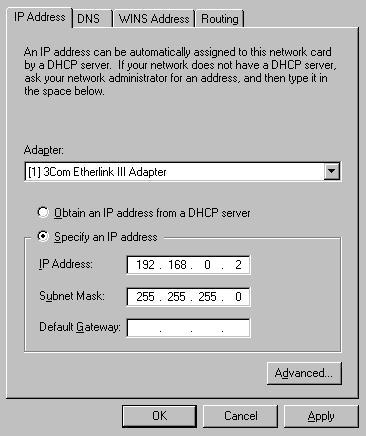 Network settings For Windows NT 4.0 1 Select menus in the following order: [Settings] [Control Panel] [Network] 2 Check that [TCP/IP Protocol] is displayed in the list of [Current Network Protocol].