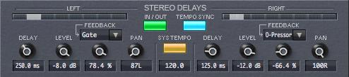 the Ultra-Channel plug-in. This feature allows you to easily add filtered, ducked, or gated delays to any signal simply by selecting the feedback destination from a drop down list.