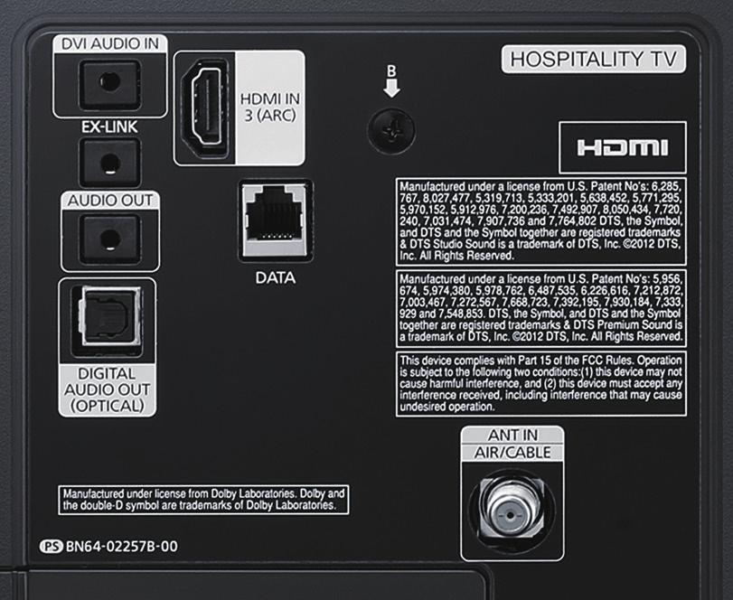 HB0 Connectors. HDMI IN (DVI). USB. HDMI IN. AV IN (VIDEO). AV IN (AUDIO-L). AV IN (AUDIO-R).