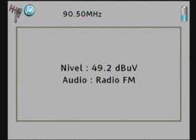 Press nav key to select frequency mode. If this mode is selected, the status bar will show the value in MHz.