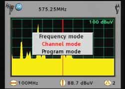 11.1.6 Navigation by program If program option is selected in navigation mode, it s possible to sweep the band by program instead of frequency or channel.