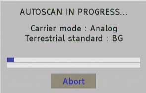 13. AUTOSCAN FUNCTION This functionality allows tuning the selected carrier automatically, it is, it scans automatically the carrier.