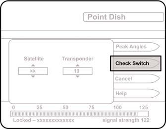 SECTION 4 SATELLITE RECEIVER CONFIGURATION DISH NETWORK AND EXPRESSVU: CHECK SWITCH PROCEDURE IMPORTANT! YOU MUST HAVE COMPLETED THE ANTENNA CONFIGURATION BEFORE RUNNING THE CHECK SWITCH.