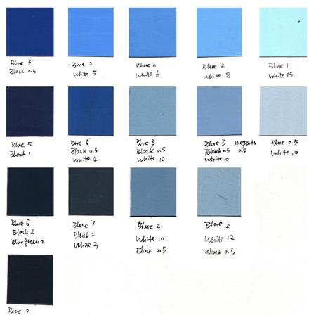 Monochromatic Hue Study COLOR STUDY In this exercise, we used Color-Aid Hue notation to create a